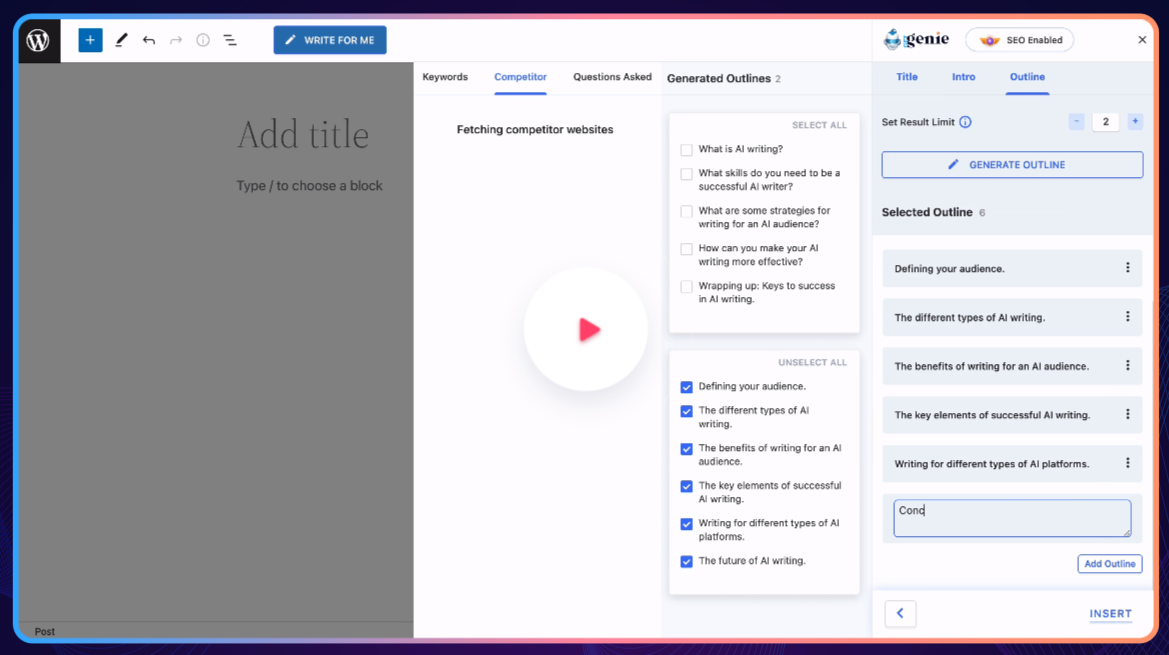 screenshot of GetGenie AI
